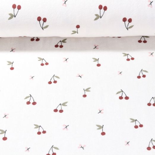 Éponge stretch - Cerises Ecru