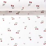 Éponge stretch - Cerises Ecru