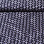 Twill de viscose - Losanges Bleu marine foncé