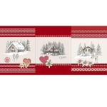 Canvas Panel - Skihütten Edelweiss Leinenlook Beige Canvas Panel - Skihütten Edelweiss Leinenlook Beige
