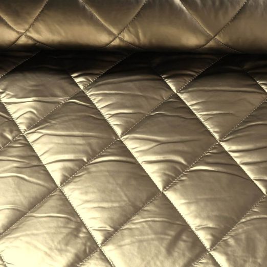 Tissu matelassé pour veste - losange métallique Impression sur film