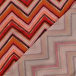 Viscose - Digitaaldruk Zigzag Lurex Rood Viscose - Digitaaldruk Zigzag Lurex Rood