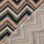 Viscose - Digitale print Zigzag Lurex Grijs Viscose - Digitale print Zigzag Lurex Grijs