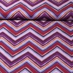 Viscose Lurex - Impression digitale Zigzag Violet
