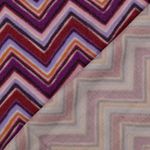 Viscose - Digitale print zigzag Lurex paars Viscose - Digitale print zigzag Lurex paars
