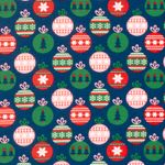 Baumwoll-Popeline – Weihnachtskugeln Blau Baumwoll-Popeline – Weihnachtskugeln Blau