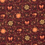 Baumwoll-Popeline – Blumenkranz Bordeaux Gold Baumwoll-Popeline – Blumenkranz Bordeaux Gold