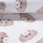 Polaire ultra douce double-face - Visages de chiens Ecru Beige