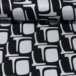 Romanit Jersey - Soft Abstrakt Schwarz Grau