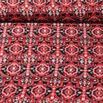 Twill de viscose - Motif oriental Rouge