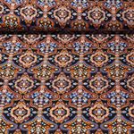 Twill de viscose - Motif oriental Marron