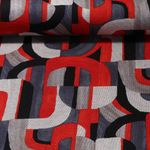 Jersey romanite - Soft Rétro Noir Rouge