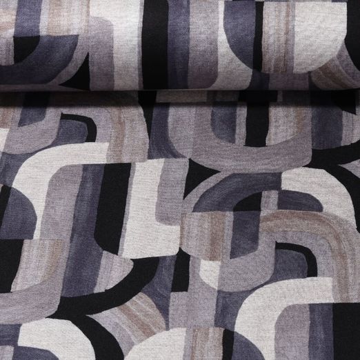 Jersey romanite - Soft Rétro Noir Sable
