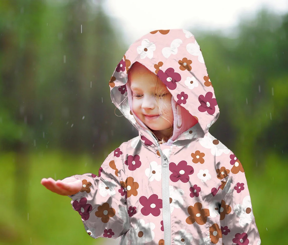 Tissu imperméable - Aqua protect Impr. digitale Fleurs colorées Rose-1 Tissu imperméable - Aqua protect Impr. digitale Fleurs colorées Rose-1
