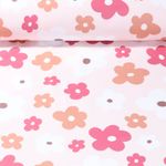 Tissu imperméable - Aqua protect Impr. digitale Fleurs colorées Rose