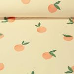 Tissu imperméable - Aqua protect Impr. digitale Fruits Orange clair