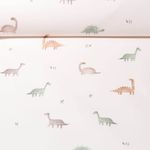 Tissu imperméable - Aqua protect Impr. digitale Dinos Ecru
