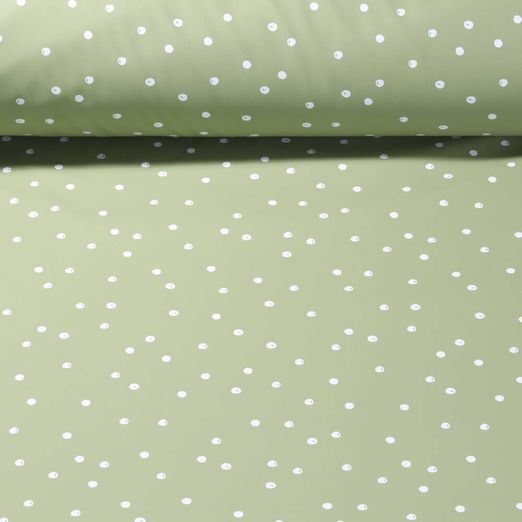 Tissu imperméable - Aqua protect Impr. digitale A pois Vert
