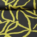 Twill de viscose - Abstrait Marron Vert citron