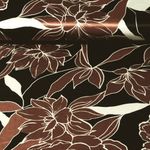 Satin - Blatt und Blüte Schwarz Rost