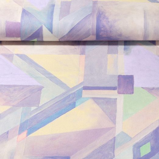 Toile de coton canevas - Impression digitale Pastel graphique Violet