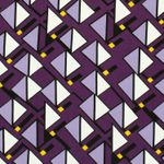Popeline de viscose – triangles violets Popeline de viscose – triangles violets