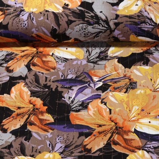 Viscose Crêpe Lurex - Lys Noir