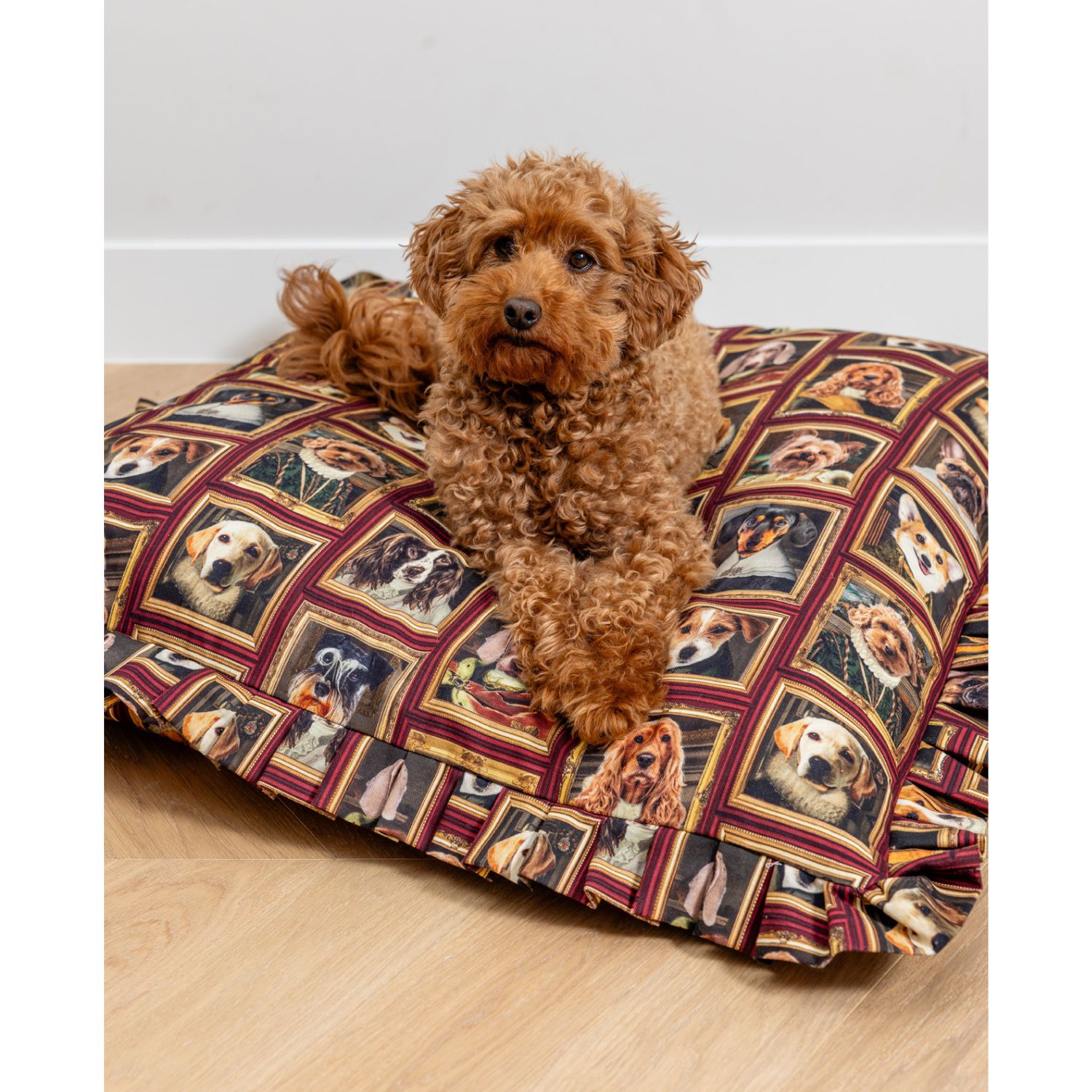 Toile de coton canevas - Impression digitale Portraits de chiens Rouge Multicolore-1 Toile de coton canevas - Impression digitale Portraits de chiens Rouge Multicolore-1