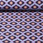 Coton enduit - Petites fleurs Violet