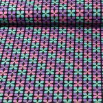 Coton enduit - Petites fleurs Violet