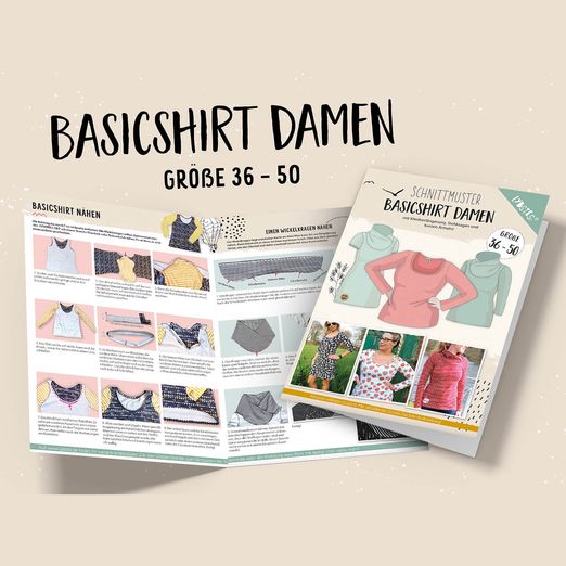 Basicshirt Damen - Papier-Schnittmuster