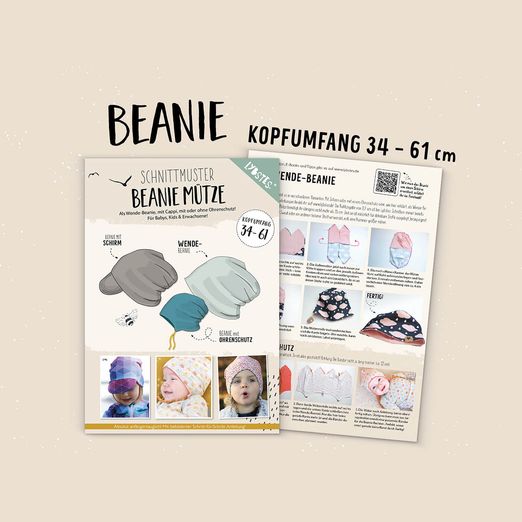 Beanie - Papier-Schnittmuster