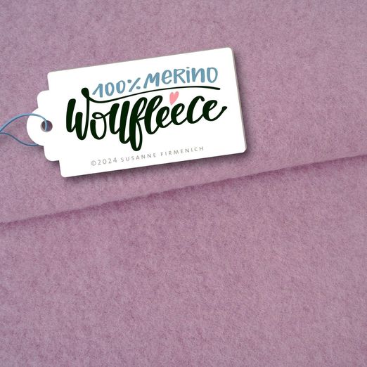 Merino Bio Wollfleece - Hamburger Liebe Rosa Melange 