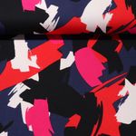 Viscose - Abstrait Stone Effet lavé Fuchsia