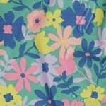 Beschichtete Baumwolle – Blumen Grün