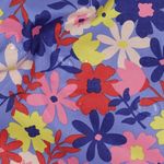 Coton enduit - Fleurs bleues Coton enduit - Fleurs bleues