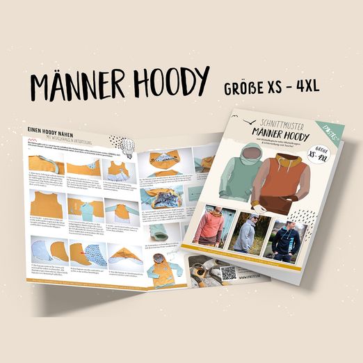 Hoody Herren - Papier-Schnittmuster
