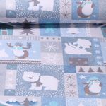 Sweat d'été - French Terry Impression digitale Noël Animaux polaires Bleu