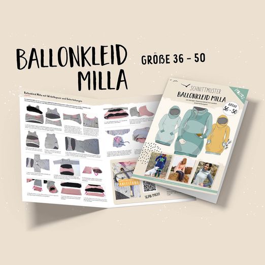 Damen Ballonkleid - Milla - Papier-Schnittmuster
