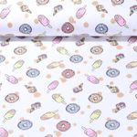Jersey - Glaces et donuts Paillettes Blanc Jaune