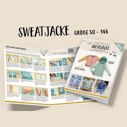 Sweatjacke - Papier-Schnittmuster