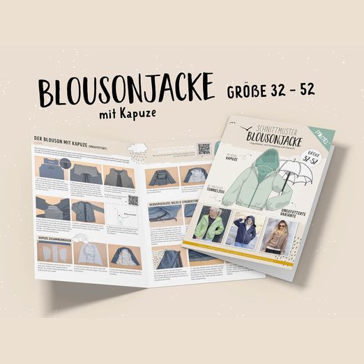 Blouson mit Kapuze - Papier-Schnittmuster