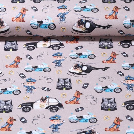 Jersey - Impression digitale Police Beige