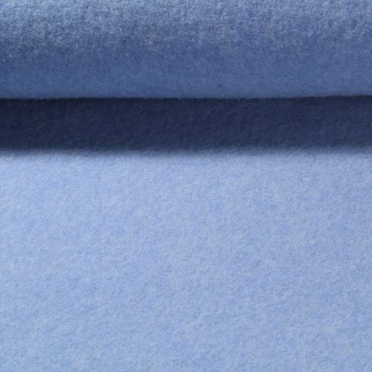 Wollfleece Virgin Wool - Hellblau Mulesingfrei