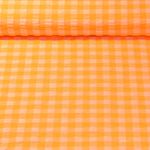 Seersucker - Vichy Gros carreaux Orange fluo 