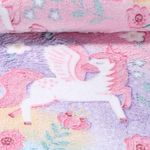 Wellness Fleece - Glow in the Dark Pegasus Blumen Multicolor