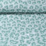 Coton enduit - Feuilles Vert menthe