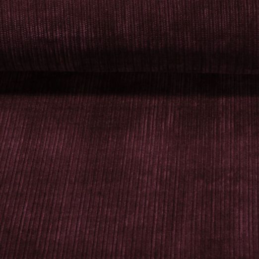 Stricksweat - Chenille Gerippt Weinrot
