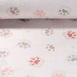 Polaire ultra douce - Double face Pattes d'animaux Beige