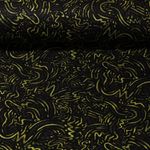 Romanit-Jersey - Linienmix Schwarz Lime